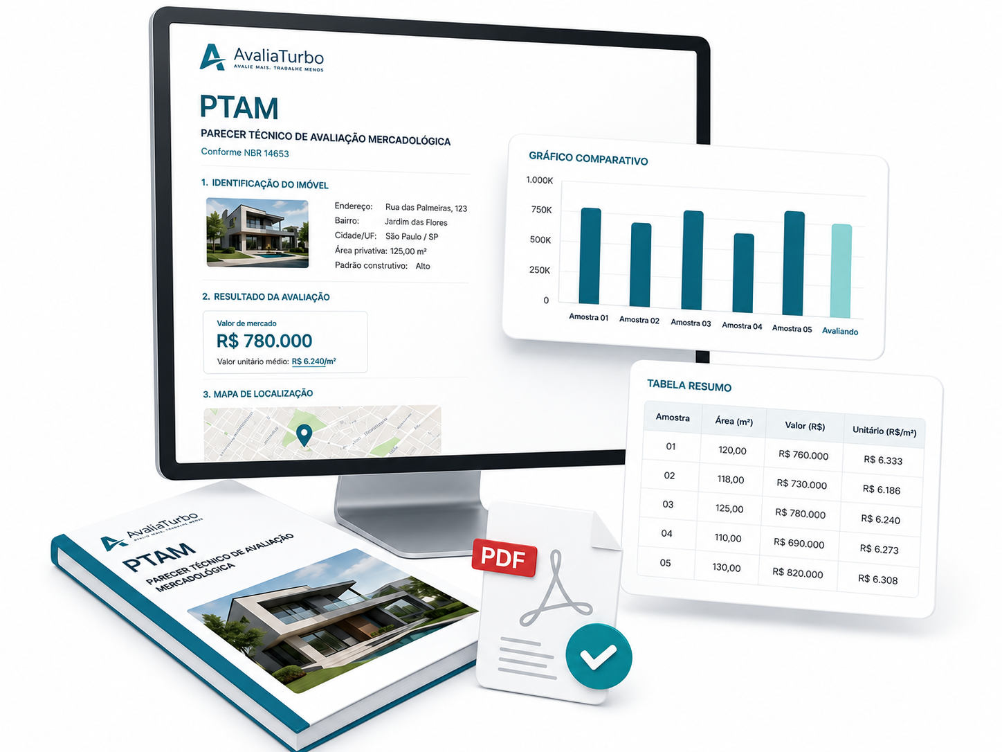Relatório PTAM pronto para exportar em PDF