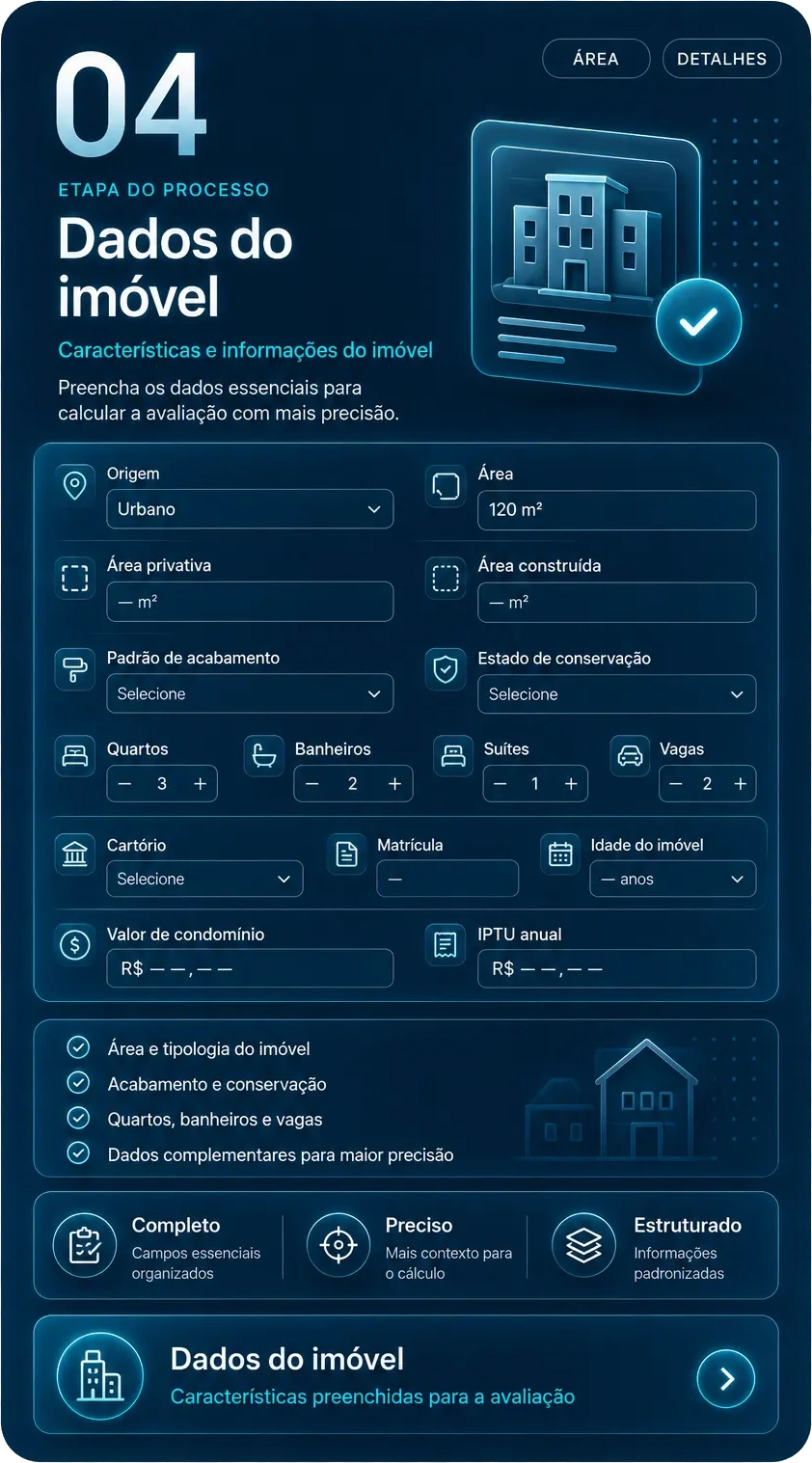 Etapa 04 — Dados do imóvel