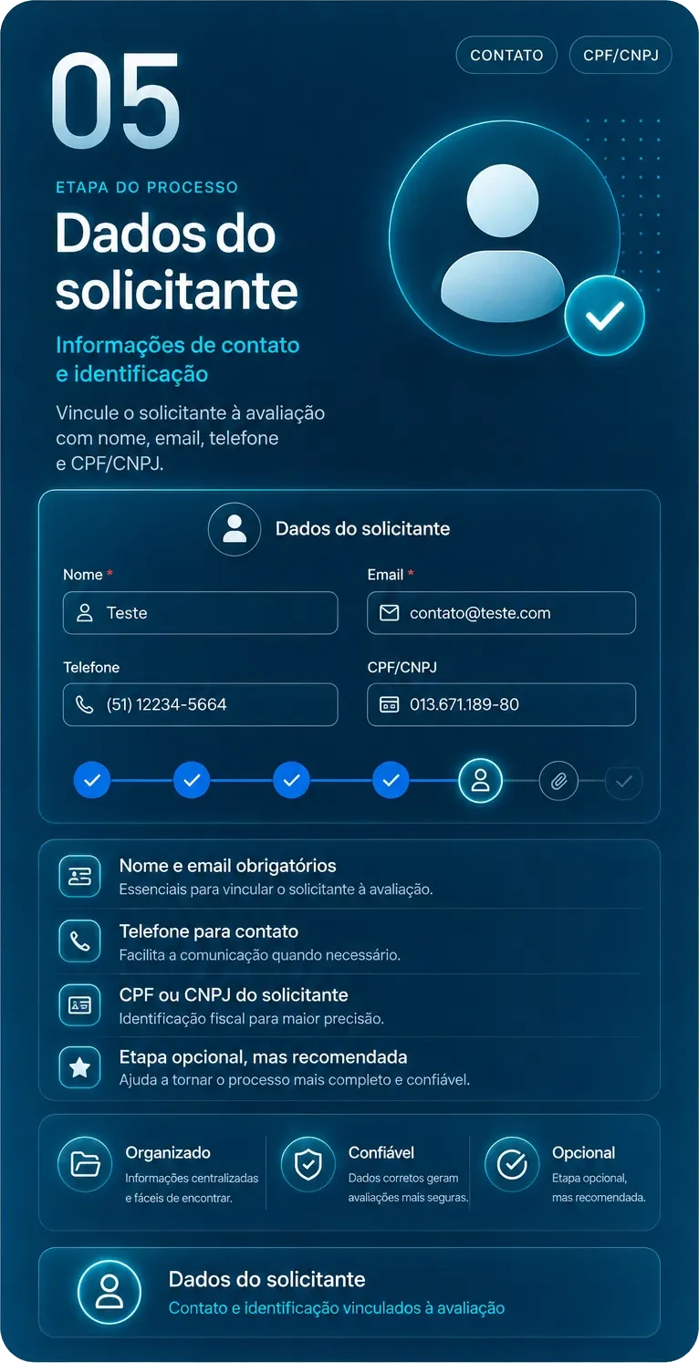 Etapa 05 — Dados do solicitante